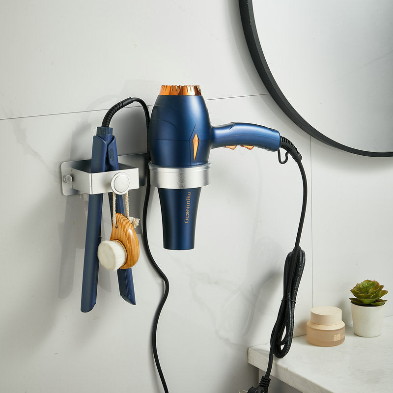 Cross-border no-punching hair dryer rack, hair straightener bracket, curling iron, hair tool storage rack, hair dryer hanger
