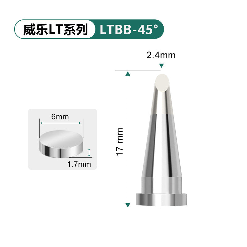 Applicable to Weller small Wilo soldering iron head LTKN tool head welding nozzle WSD81 welding table horseshoe bend fine tip maintenance