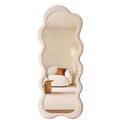 Cream style full-length mirror for home creative special-shaped wave dressing mirror retro high-end popular floor-standing fitting mirror