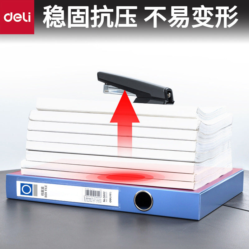 Deli 5602 file box 3.5mm thick file box A4 plastic blue file box storage box data box wholesale