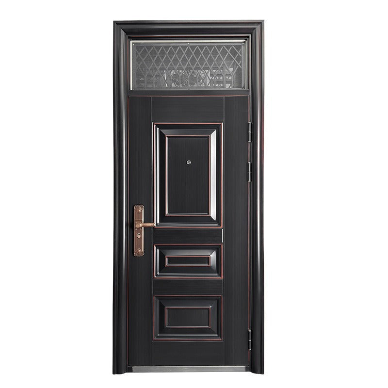 Household entrance door with ventilation window steel fire door rural self-built house double door entrance door sub-mother door