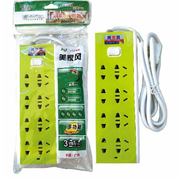 Meijiafeng round hole socket socket wholesale 1.8 meters British-Hong Kong computer power strip 8 plug cable board connection