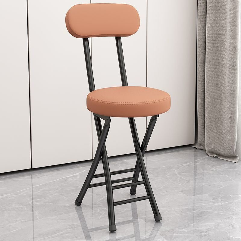 Folding chair - portable dining chair for home, dorm room, balcony, and leisure - space-saving, easy-fold backrest chair