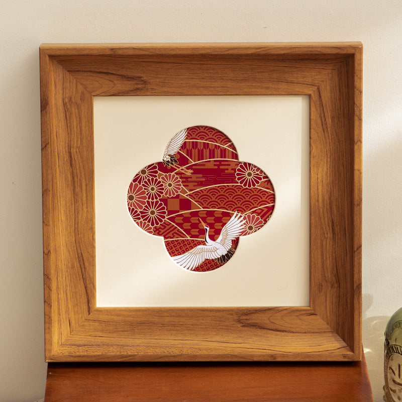 DIY Song Jin pearl painting photo frame setting table handmade cardboard salon team building warm-up picture frame 8 inch wall hanging handmade gift