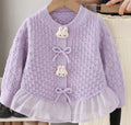 Girls' knitted sweater two-piece set - new autumn/winter  collection - baby girl outerwear and pants set