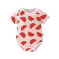 Baby romper spring autum triangle crawling short-sleeved male and female baby cotton 0-1 year old jumpsuit girl butt wrap