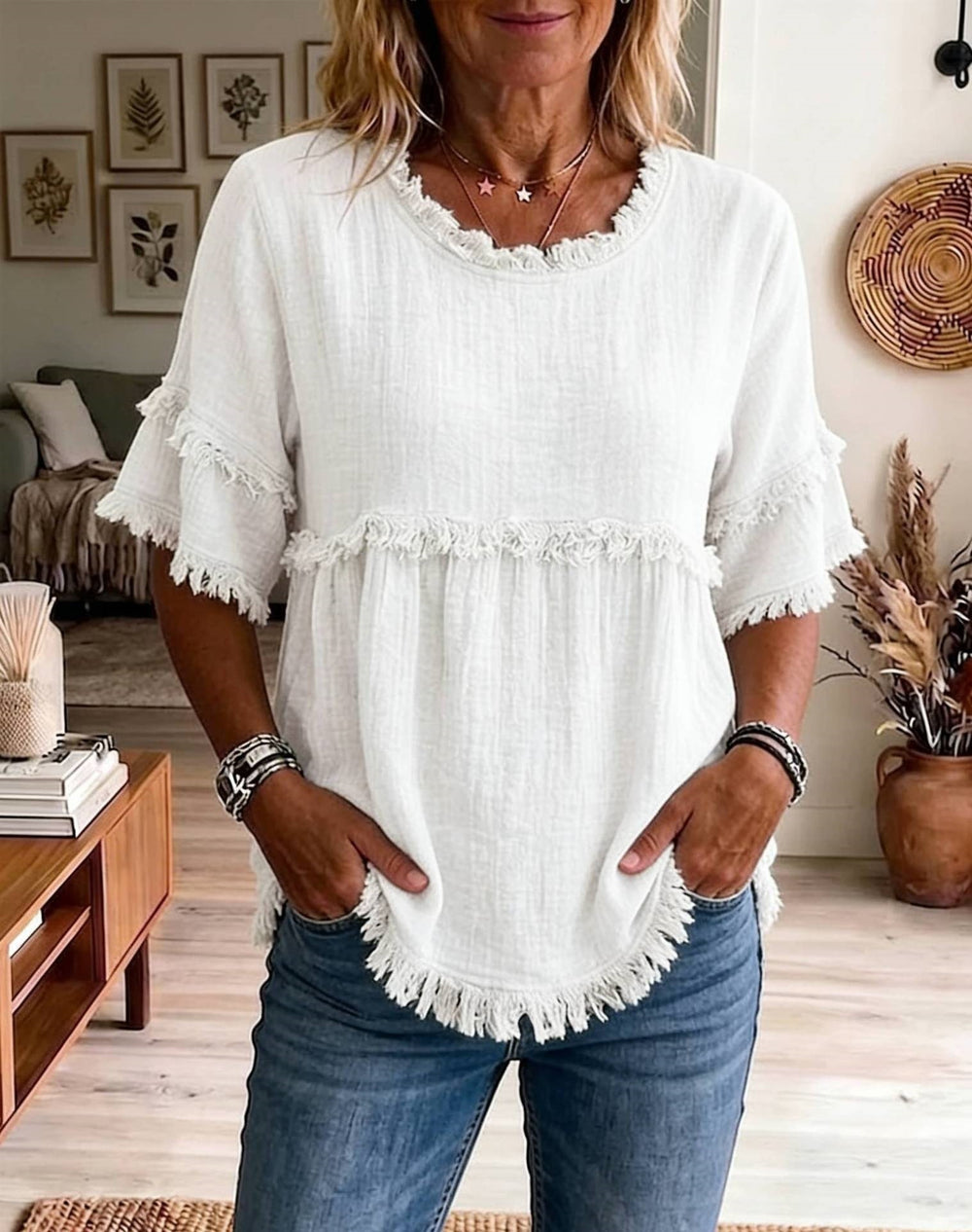 new  fashion cross-border round neck pullover short sleeve loose women's shirt casual women's top