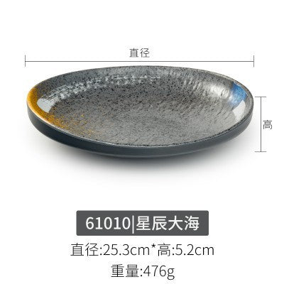 Melamine plate japanese plastic barbecue plate imitation porcelain round flat plate barbecue plate restaurant hot pot tableware dish plate commercial