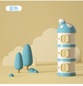 Portable formula dispenser - multi-layer, side-opening food storage container for baby formula - portable, airtight, and detachable storage canisters