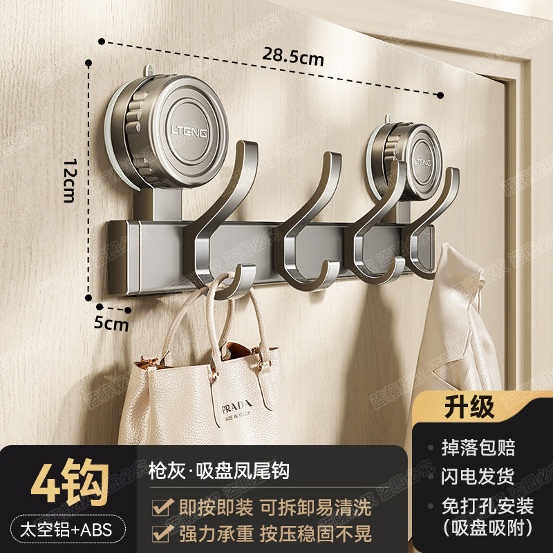 Strong vacuum suction cup hook No punching Strong load-bearing door Hanging hanger Entry door Clothes rack Storage