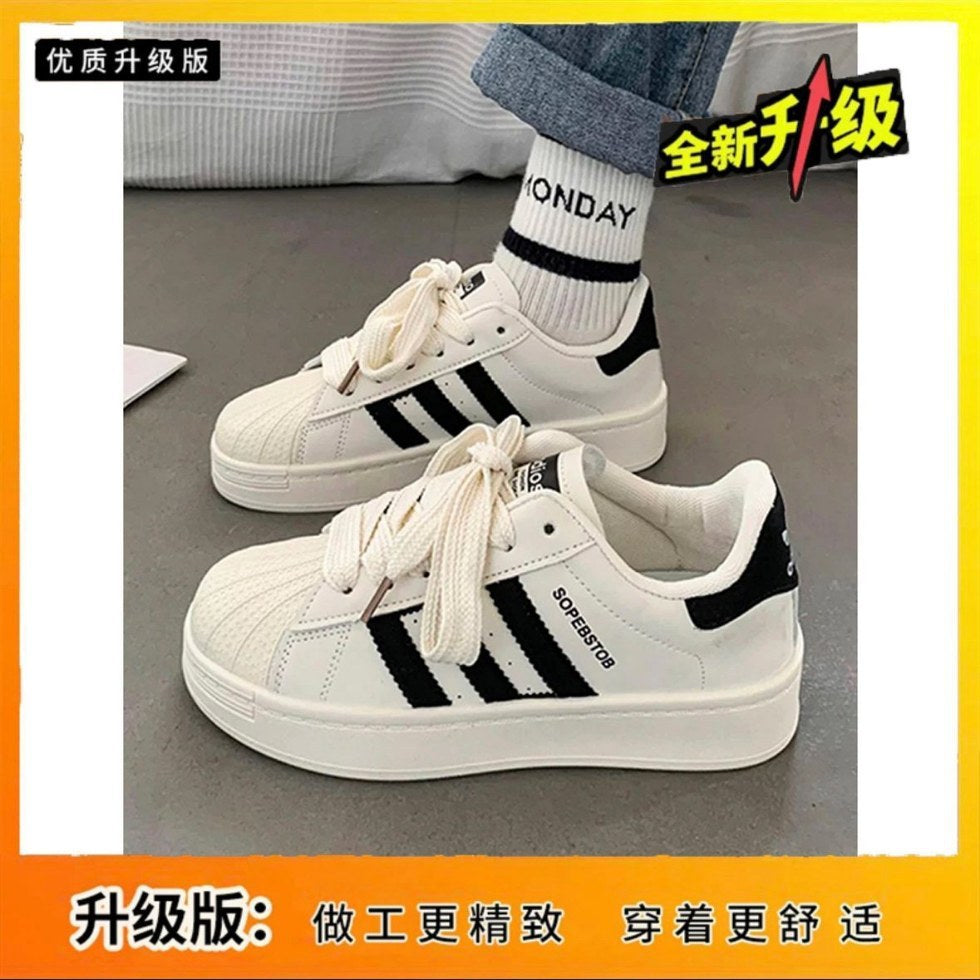 Girls' shell toe sneakers - new  spring/autumn collection - breathable, versatile casual sports shoes for students (sizes for mid-to-large children)