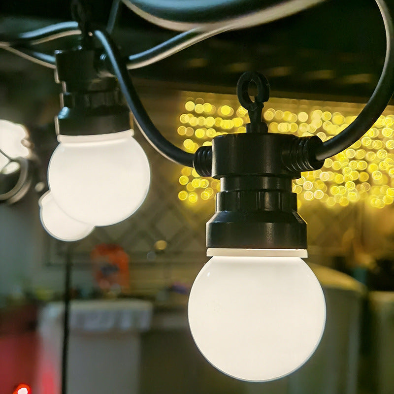 Waterproof G50 round ball light Solar light string light Outdoor light string LED Chinese New Year courtyard street camping decorative light