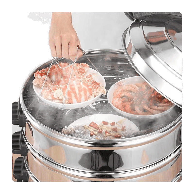 Steamer Electric Steamer Large Capacity King Size Five-layer High-grade Button Meat Electric Steamer Household Automatic Multi-layer Foreign Trade