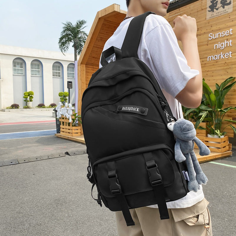 Spring backpack new colorway: mint green schoolbag for middle and high school students, casual travel, couples, and college students - breathable and lightweight