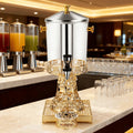 Commercial stainless steel self-service beverage dispenser - 8l cold drink & juice machine - ideal for hotels, restaurants, and tea breaks