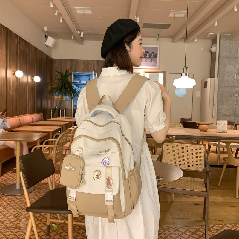 School bag, backpack, boys, junior high school students, large capacity, light travel, female college students 2024 new fashion backpack