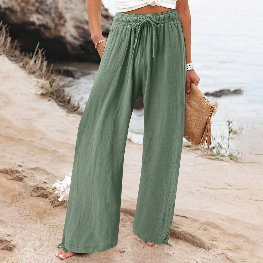 independent station  fashion cross-border hot selling export elastic casualpure colorpants loose pants