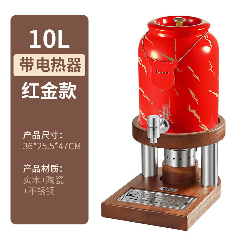 Milk tripod, hotel restaurant Ceramic milk tripod Shabili base Heating stainless steel hot and cold tripod, juice tripod