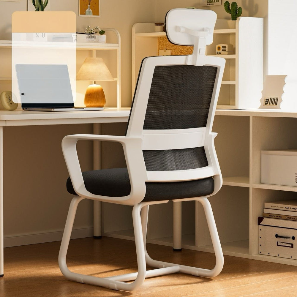 Computer chair, comfortable for long periods of sitting, conference bow-shaped office chair, university dormitory study backrest chair, home electric gaming chair