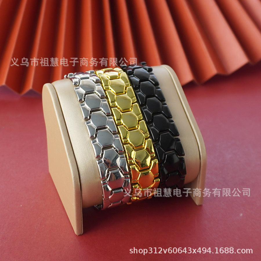 Hip-hop punk open cuff bangle, a trendy accessory for both men and women, perfect as a christmas or birthday party gift