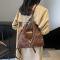 Vintage commute large capacity shoulder bag - women's niche design, new winter crossbody bag, versatile lightweight backpack