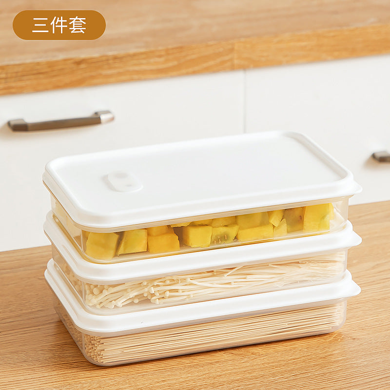 Kitchen Food Refrigerator Storage Box Transparent Sealed Fruit Food Fresh-keeping Box Food Grade Plastic Japanese Bento Box