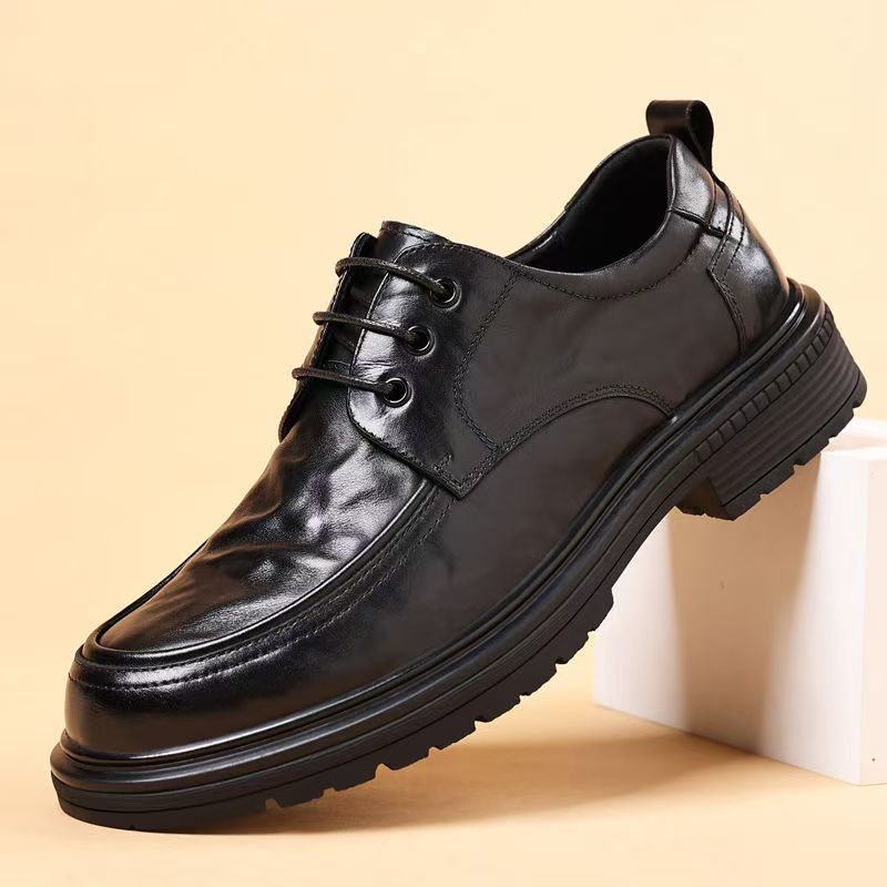 New arrival business formal leather shoes men's casual wedding groom british heightening summer breathable youth pointed toe men's shoes