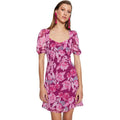 Amazon fashion pure desire backless a-line purple dress  summer new arrivalelegant printed skirt