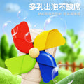 Douyin electric windmill bubble machine kids toys fully automatic rotating windmill lighting handheld bubble wand wholesale