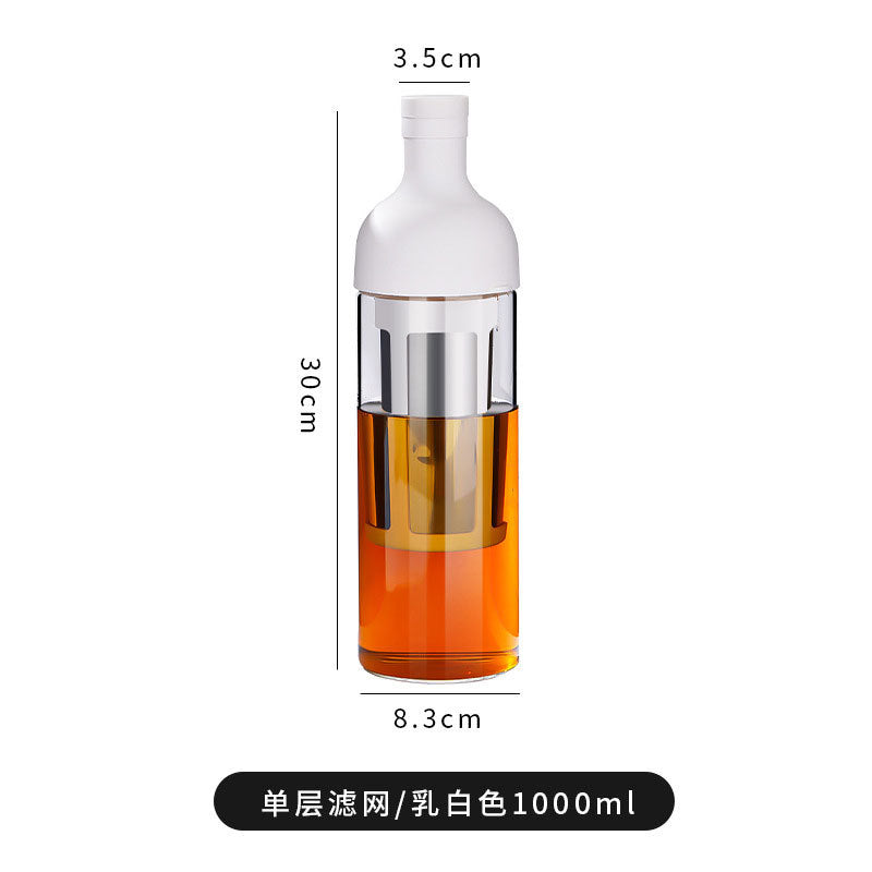Cold brew coffee maker, glass teapot, cold brew pot, fruit tea infuser bottle, iced coffee dripper, high borosilicate glass, home use
