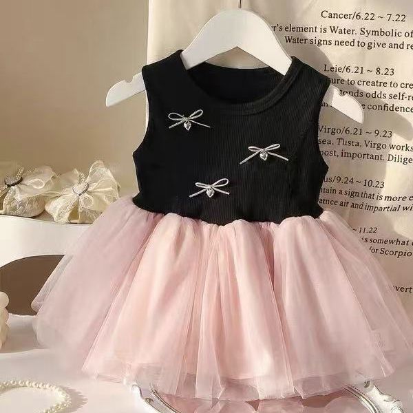 Baby summer romper dress - sweet & fluffy mesh bodysuit dress for baby girls - perfect for full month celebration, 100-day party, first birthday, and summer wear