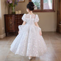 Children's formal dress princess gown sweet tulle tutu little girl's 6/1 piano recital performance costume high-end girls' dress