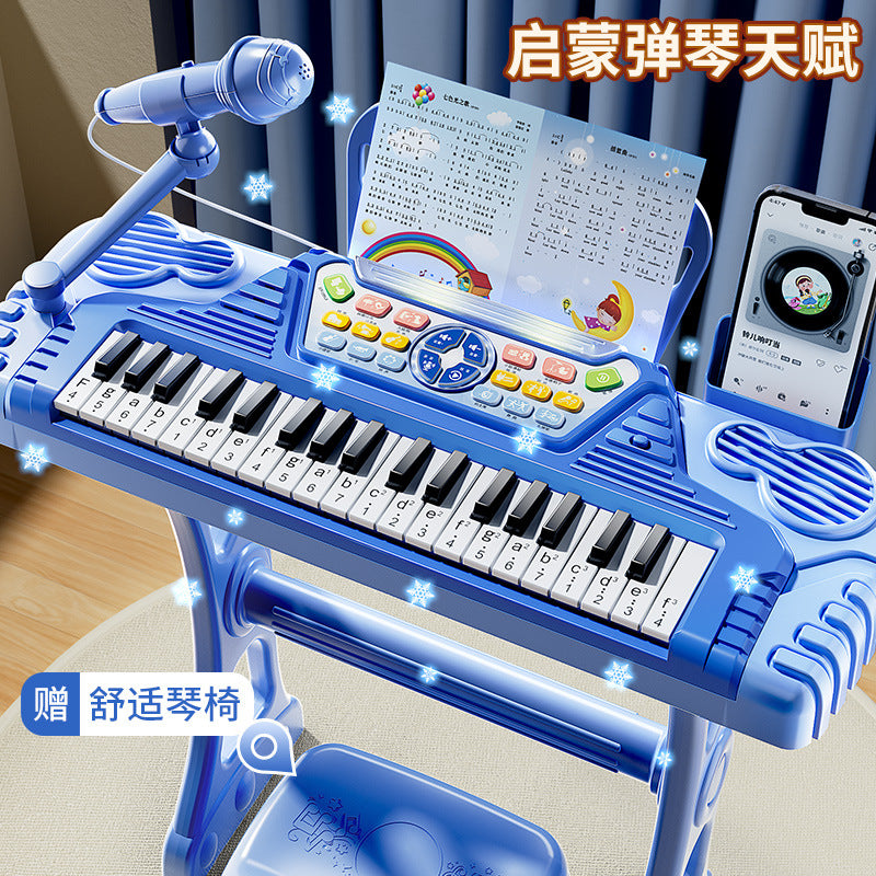 37-key electronic keyboard for kids - beginner-friendly, early education, kindergarten music, educational & brain-boosting, hot-selling street vendor item, early learning piano toy
