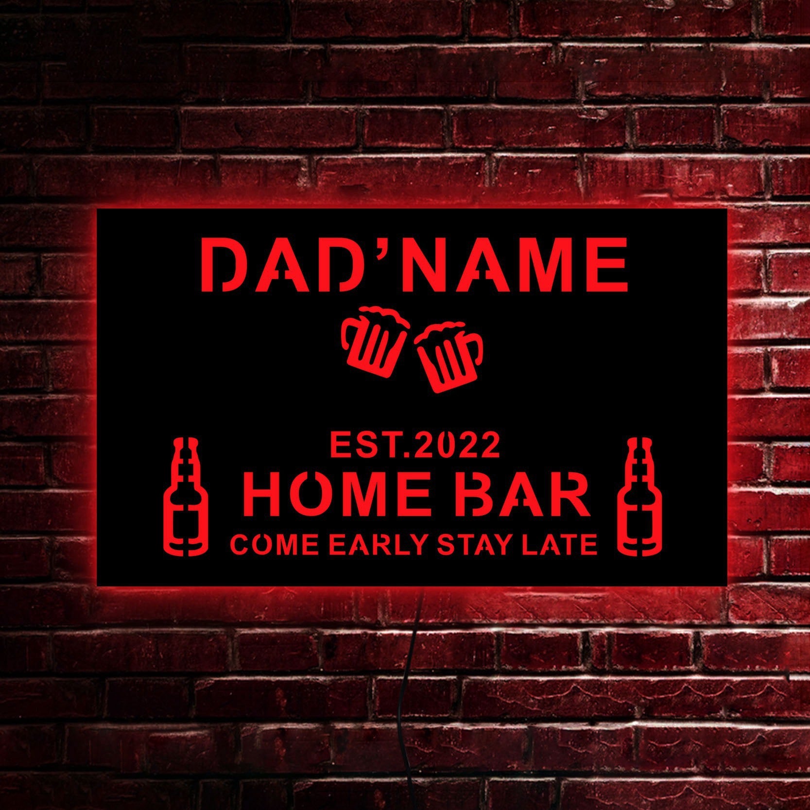Personalized letter lighting USB colorful wooden letter light shop standard wine bar creative decoration atmosphere light pendant