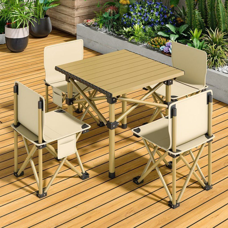 Outdoor folding folding table full set of portable chair storage bag camping folding chair table and chair set 1