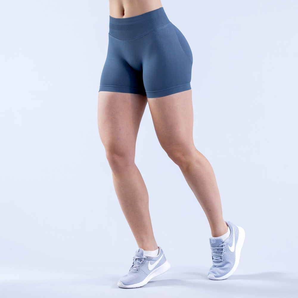 Best sellingdfyne original 28-color three-section waist pleated hip lift low-waist fitness seamless three-quarter pants yoga shorts for women