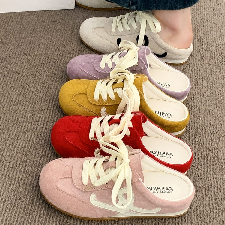 Baotou half slippers for women outwear2026new arrivalsummer super popular one-leg heelless flats german training shoes