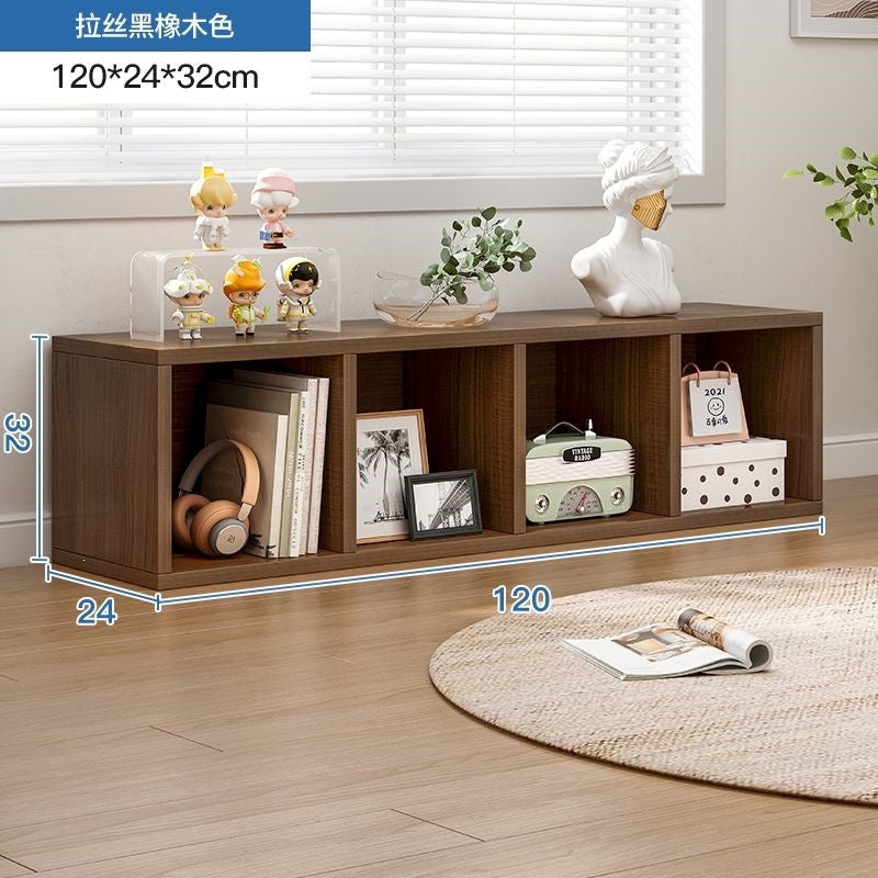 Bookshelf storage rack simple floor-standing wall-mounted storage cabinet rental house multi-layer living room for home bedroom small bookcase