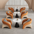 Business reception & negotiation sofa table set - ideal for hotels, sales centers, lobbies, beauty salons, and lounge areas - single seater sofa