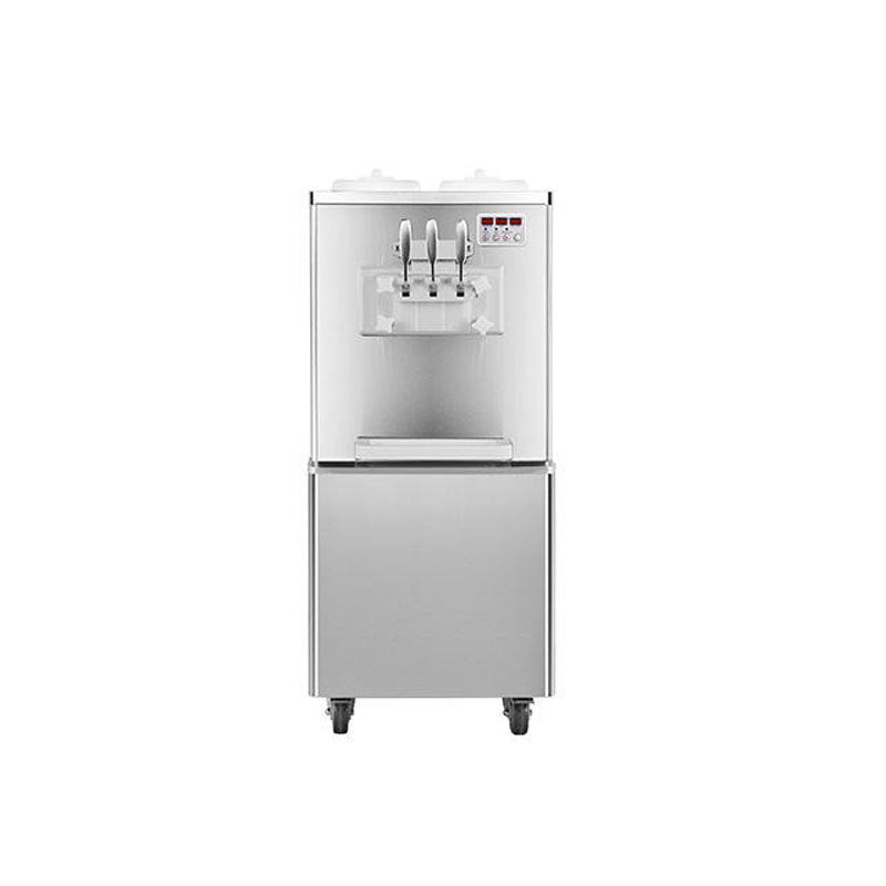 Commercial soft serve ice cream machine, 304 stainless steel, vertical model, three-head cone & soft ice cream maker, bql-838