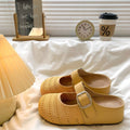 Thick sole hidden heel toe half slippers women's outwear 2026new arrivalsummercut out sandals slip-on birkenstock sandals