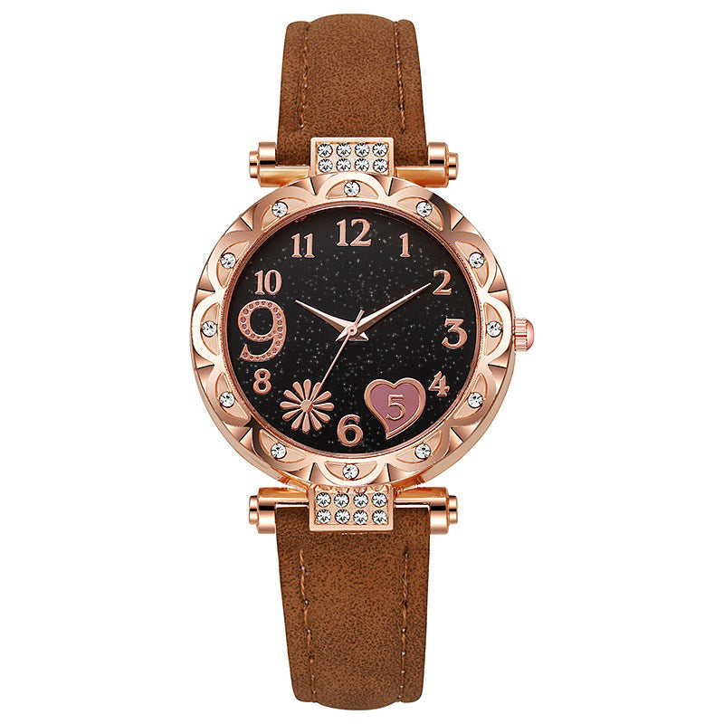 Wholesale in-stock set: minimalist fashion quartz watch for women - versatile, stylish, and perfect for casual wear