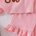 Children's clothing shein cross-border girlsuit pink short-sleeved tops+shortssuit