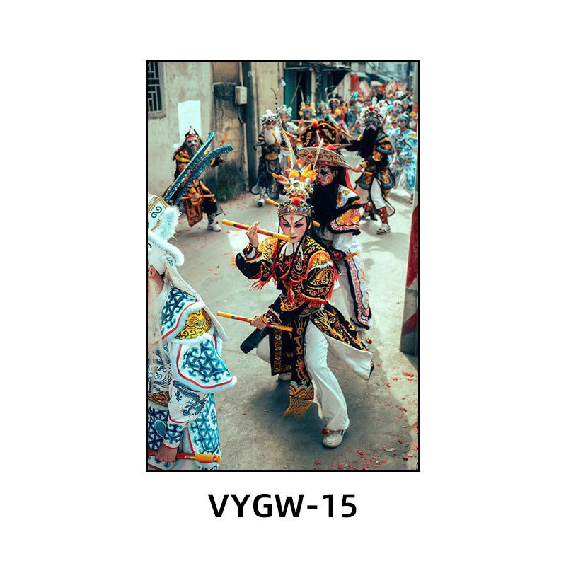 Chaoshan English song and dance decorative painting restaurant hotel box ethnic characteristics traditional culture hanging painting hot pot shop mural