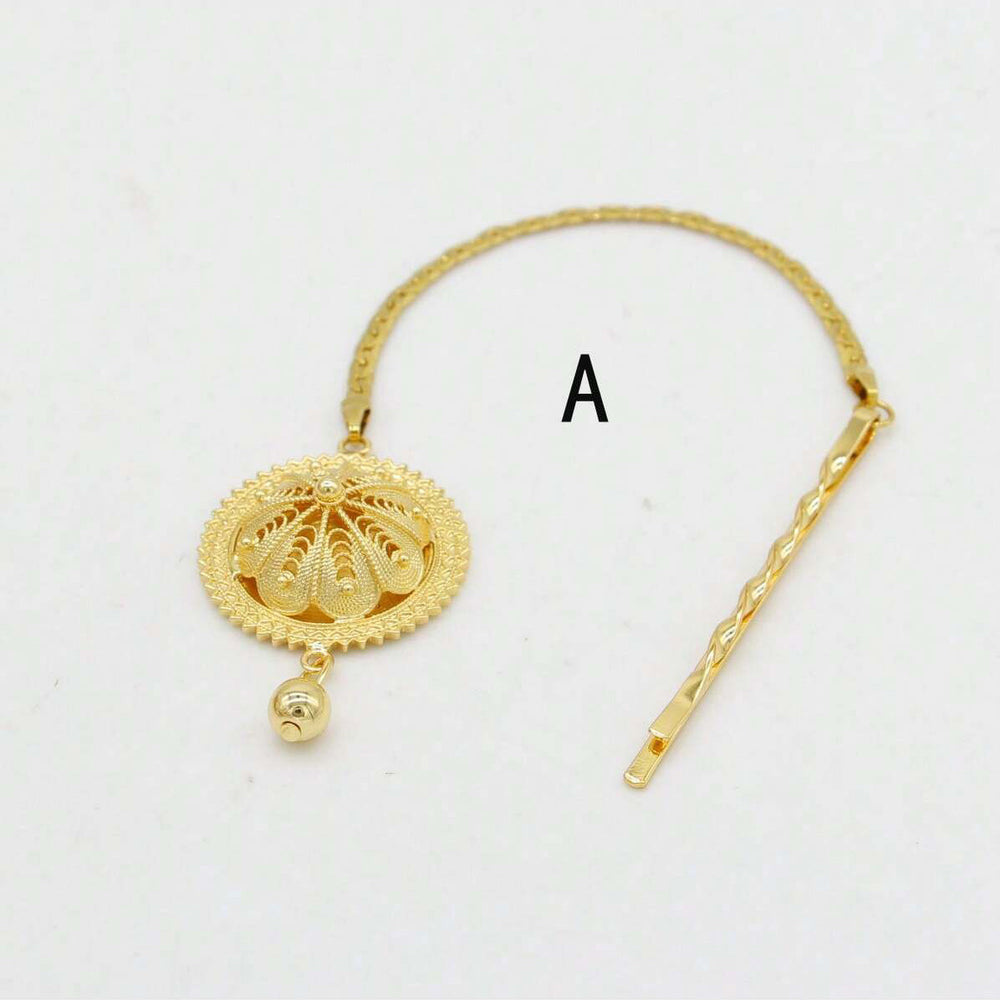 1pcs new women's head chain, gold-plated copper, smooth pendant chain, suitable for daily wear, holidays, and parties