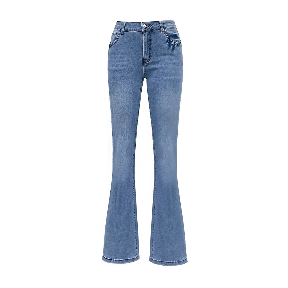Pre-sale-65832#  cross-border fashion foreign trade women's clothing trendy personalized bow printed denim pants