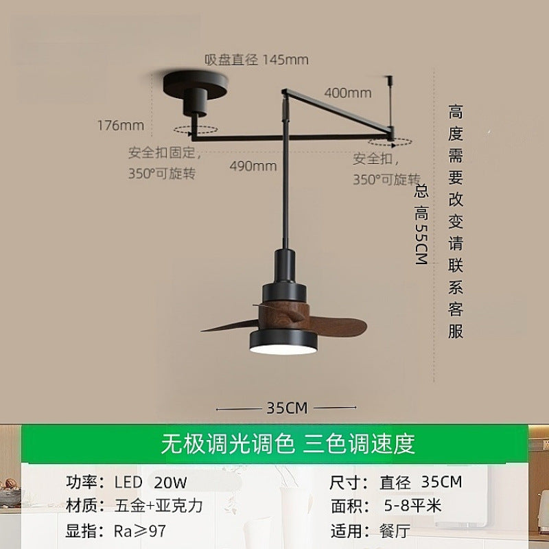 Medieval Fan Rocker Arm Restaurant Chandelier French Cream Displaceable Dining Table Bar Light Japanese Tea Room Dining Room Lighting