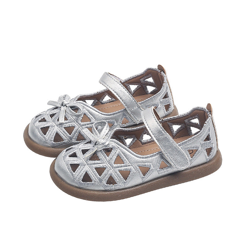 Custom sandals evening breeze gentle flat single shoes women  new french style with skirt hollow breathable women's shoes