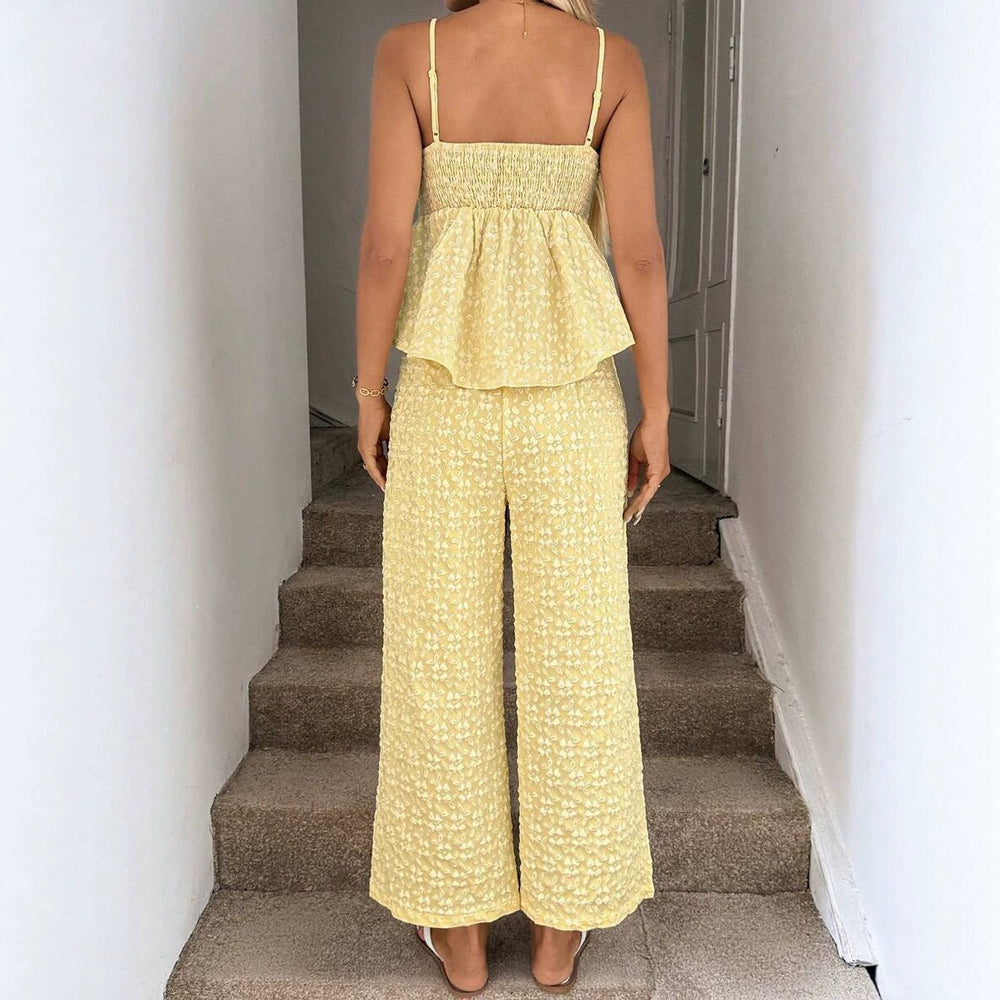 Amazon foreign trade  spring new european and american style sleeveless top jumpsuit
