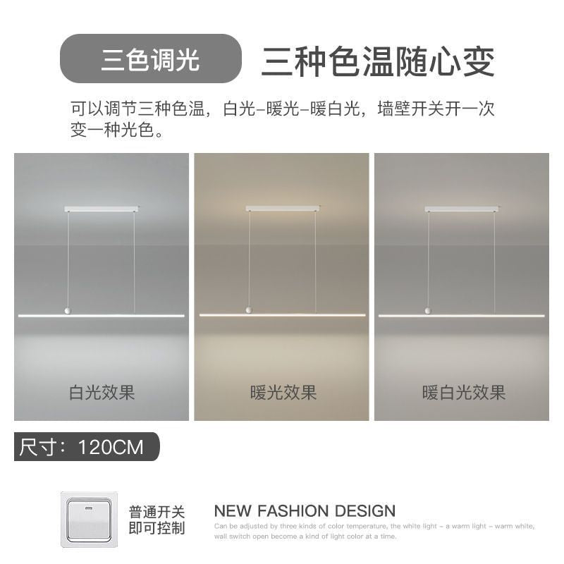 Creative restaurant light led chandelier simple modern master bedroom light long dining table bar Zhongshan Lighting Direct Sales Factory